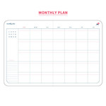 Monthly plan - Ololo flower pattern undated small diary