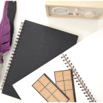 Modern wirebound drawing notebook