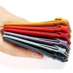 Detail of Smiley flat card holder with reel strap