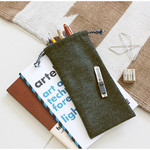 The Basic felt long drawstring pouch ver.3