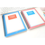 Wirebound undated schedule planner