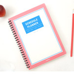 Pink - Wirebound undated schedule planner