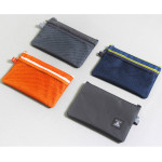 Double pocket mesh zipper pouch large