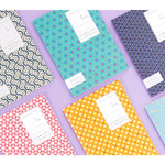 Geometric pattern lined notebook small