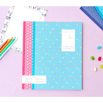Geometric pattern lined notebook large