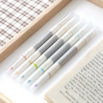 5 pastel colors double ended highlighter chisel/fine point