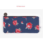 02 Red velvet - Pattern zipper pencil case