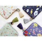 Tassle of Willow story pattern zip around wallet with Tassle
