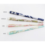 Colors of World map pattern black ballpoint pen 0.5mm