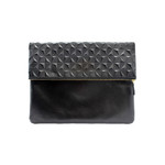 Front - Embossing geometric pattern clutch bag