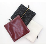 Embossing geometric pattern pouch bag