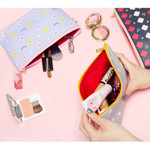 Hello beauty pattern zipper pouch