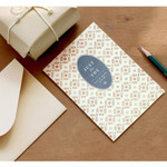 Vintage illustration pattern message card