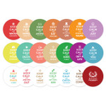 Pack of 48 stickers - Nacoo Carry On Circle Sticker Pack with Tin Case