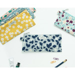 Promenade cotton long zipper pouch