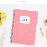 Pink dot - Keep a memory wirebound lined notebook