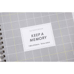 Gray line - Keep a memory wirebound lined notebook