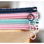 Detail of Ololo flower pattern zipper pencil pouch Detail of Ololo flower pattern zipper pencil pouch