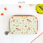 Yellow - Willow story pattern accordion card case holder