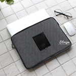 Stripe - The Basic cotton denim laptop pouch case 13 inch