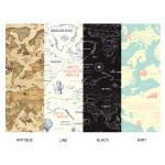 Colors of World map pattern RFID blocking passport