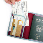 Half pocket - Classy plain RFID blocking mini passport case