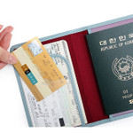 Card slot - Classy plain RFID blocking mini passport case