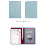 Pistachio blue - Classy plain RFID blocking mini passport case