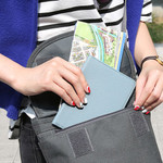 Classy plain RFID blocking mini passport case