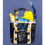 Sparkle mustard - Coated mesh tote shoulder bag