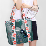 Sparkle green - Coated mesh tote shoulder bag