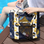 Sparkle mustard - Coated mesh tote shoulder bag