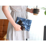 Military - The Basic denim medium zipper pouch