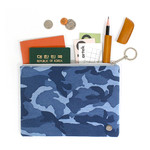Military - The Basic denim medium zipper pouch