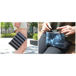 The Basic denim medium zipper pouch