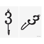 Three - Number wall hook