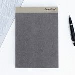 Gray - Baum simple A5 size plain notepad