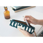 Bluish green tree - Basic pattern round zipper pencil case