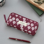 Raspberry tree - Basic pattern canvas pencil case pouch