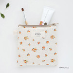 Marigold - Heimish pattern flat small zipper pouch