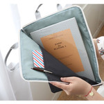 Navy - Basic zip around file pouch bag A4 ver.2