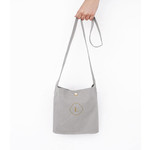 Gray - Linen 6 eco crossbody shoulder bag