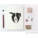 Collie - Pattern lively lined notebook
