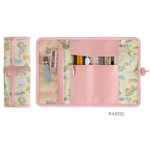Pastel - World map pattern roll pencil case