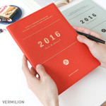 Vermilion - 2016 Iconic large monthly dated planner