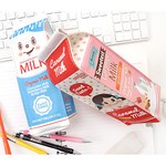 Milk zipper pencil case
