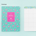 Flamingo - Animal undated small monthly journal Flamingo - Animal undated small monthly journal