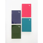 Violet, Olive, Red, Mint blue