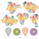 Pastel - World map travel ground garland