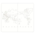 World map - 2016 moment small undated diary